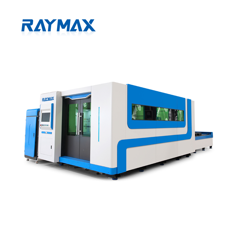 Máquina de corte a laser de fibra CNC de mesa de troca com tampa